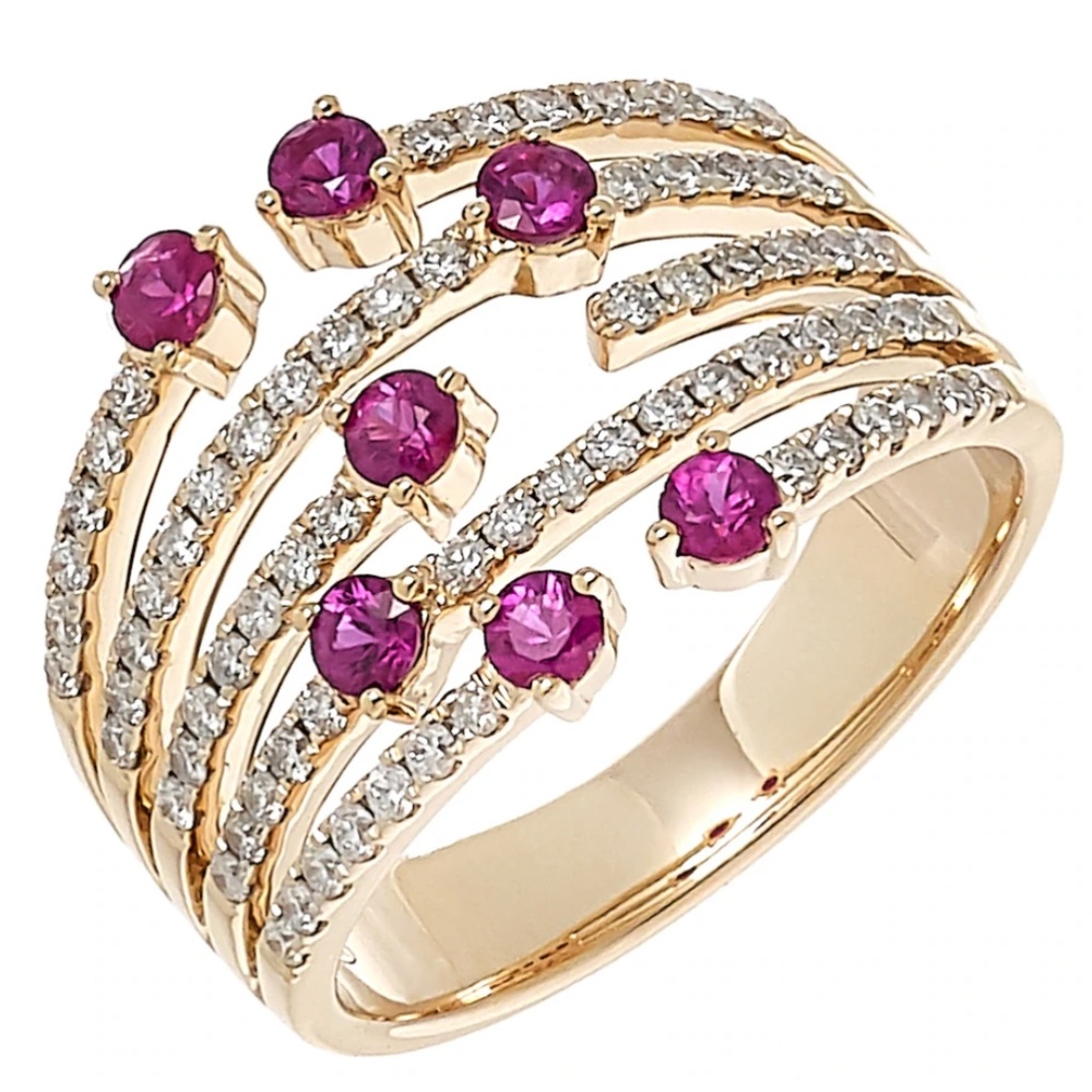 ⭐️ HOST PICK⭐️ 14K Yellow Gold Genuine Ruby & Diamond Ring